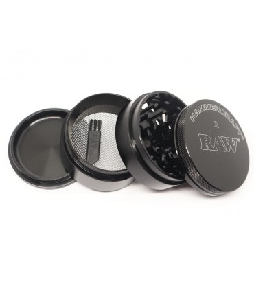HAMMERCRAFT X RAW ALUMINIUM BLACK SMALL 51mm 4 PARTS GRINDER