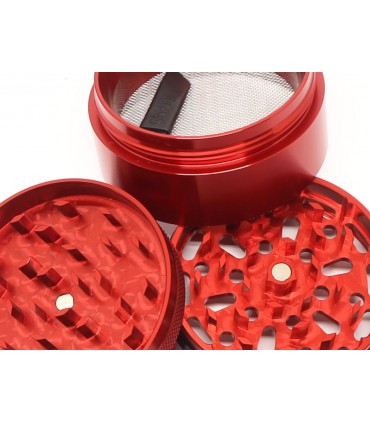 HAMMERCRAFT X RAW ALUMINIUM RED MEDIUM 56mm 4 PARTS GRINDER