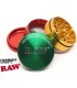 HAMMERCRAFT X RAW ALUMINIUM RASTA LARGE 63mm 4 PARTS GRINDER