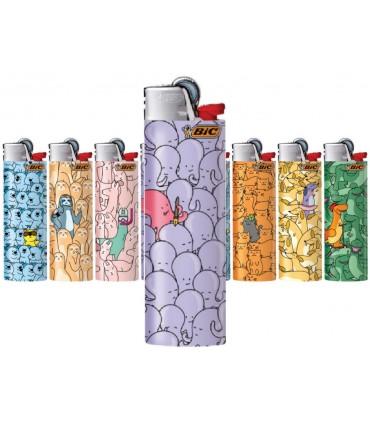 Αναπτήρες Bic Maxi OUTSTANDING ANIMALS J26 ΜΕΓΑΛΟΣ slv (8 τεμάχια)