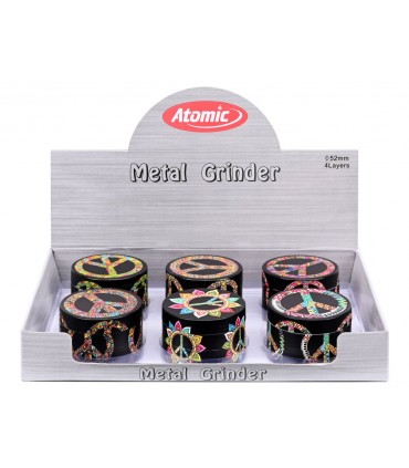 ATOMIC Metal Grinder PEACE 52mm 4 Parts 0212578 (ΚΟΥΤΙ 6 ΤΕΜ)