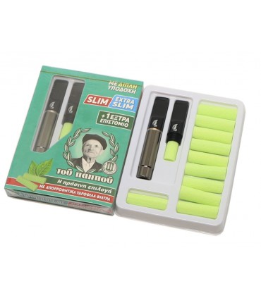 Πίπα τσιγάρου του παππού 42907-131 EXTRA SLIM & SLIM  (5.5mm & 6mm) Με διπλή Υποδοχή - 1 Πακετάκι