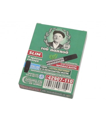 Πίπα τσιγάρου του παππού 42907-110 SLIM (6mm,6.4mm) μαύρη - 1 Πακετάκι