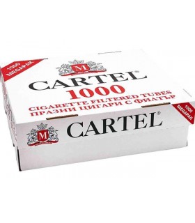 Τσιγαροσωλήνες Cartel Filtered Cigarette Tubes King Size των 1000 - άδεια τσιγάρα - 1 Πακέτο