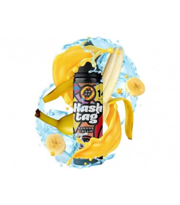 HASHTAG FLAVORSHOTS BANANA CREAM ICE 14 Shake and Vape 12/60ML (μπανάνα με κρέμα και πάγο)