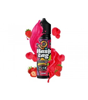 HASHTAG FLAVORSHOTS STRAWBERRY RASPBERRY ICE 8 Shake and Vape 12/60ML (φράουλα και βατόμουρο με πάγο)