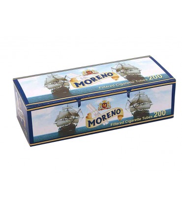 Τσιγαροσωλήνες Moreno Filtered Cigarette Tubes των 200 - άδεια τσιγάρα - 1 Πακέτο