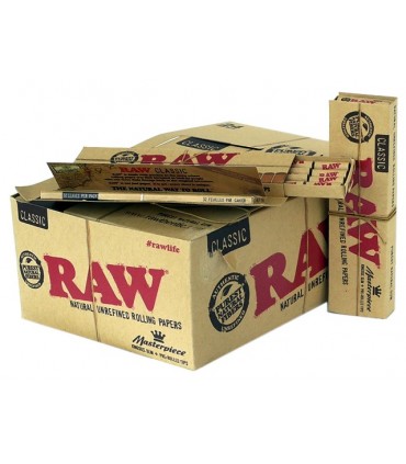 Χαρτάκια RAW CONNOISSEUR Classic KING SIZE SLIM + Τζιβανες (κουτί των 24)