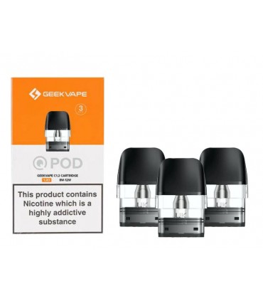GeekVape WENAX Q Cartridge 2ml - with 1.2ohm coil (3 ανταλλακτικά)