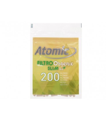 Atomic FILTRO ORGANIC SLIM BIO 6mm 200 Φιλτράκια στριφτού 0163002 - 1 σακουλάκι