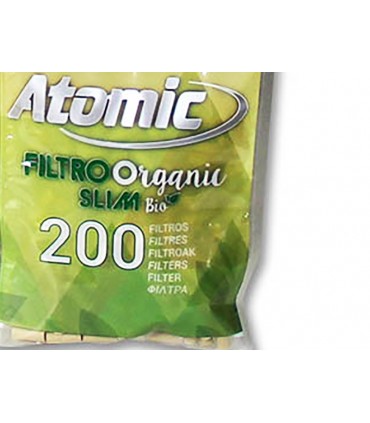 Atomic FILTRO ORGANIC SLIM BIO 6mm 200 Φιλτράκια στριφτού 0163002 - 1 σακουλάκι