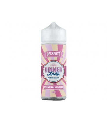 DINNER LADY FLAVOUR SHOT MIX AND SHAKE STRAWBERRY MACAROON 40/120ml (μακαρόν φράουλα) μίξη με VG