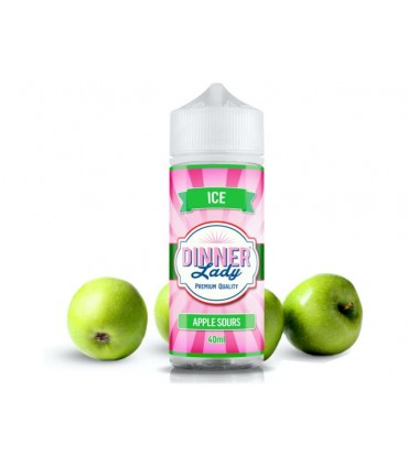 DINNER LADY FLAVOUR SHOT MIX AND SHAKE APPLE SOURS ICE 40/120ml (γλυκόξινο μήλο) μίξη με VG