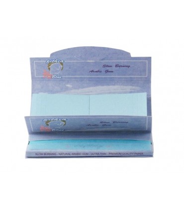 Χαρτάκια ΠΥΘΙΑ ΦΥΣΙΣ  Μπλε 1 και 1/4 με 50 φύλλα και τζιβάνες - 1 Πακετάκι