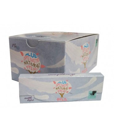 Χαρτάκια ΠΥΘΙΑ ΦΥΣΙΣ  Μπλε 1 και 1/4 με 50 φύλλα και τζιβάνες - 1 Πακετάκι