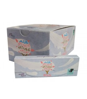 Κουτί με 24 χαρτάκια ΠΥΘΙΑ ΦΥΣΙΣ  Μπλε 1 και 1/4 με 50 φύλλα και τζιβάνες