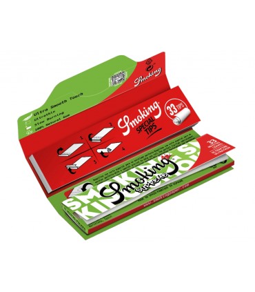 Smoking Supreme King Size 33 + TIPS Ultra Thin Χαρτάκια Στριφτού με Τζιβάνες - 1 πακετάκι