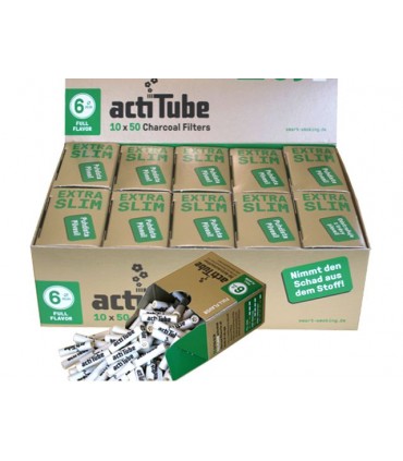 actiTube Extra Slim 50 ενεργού άνθρακα 6mm ΚΟΥΤΙ 10 ΤΕΜ