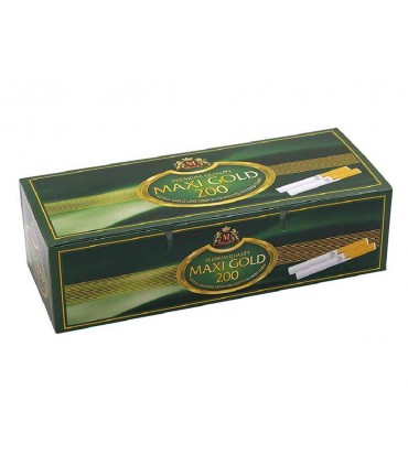 Τσιγαροσωλήνες Maxi Gold  των 200 με Χρυσό Δαχτυλίδι - άδεια τσιγάρα - 1 Πακέτο
