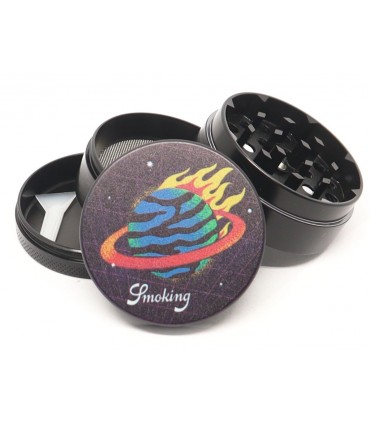 Τρίφτης καπνού SMOKING PLANET 4 PARTS METAL GRINDER 50mm 023126
