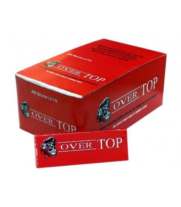 Χαρτάκια στριφτού Over Top κόκκινα (κουτί με 50 τσιγαρόχαρτα)