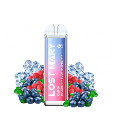 Ηλεκτρονικό τσιγάρο μιας χρήσης LOST MARY QM 600 2ml BLUEBERRY SOUR RASPBERRY 20mg (γλυκόξινα βατόμουρα)