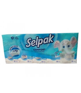 SELPAK COMFORT ΧΑΡΤΟΜΑΝΤΗΛΑ 3 φύλλων (Συσκευασία 10τεμ)