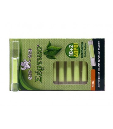 Πιπάκια τσιγάρου ΣΕΡΤΙΚΟ 51136 Slim 6mm (10+2) ΠΡΑΣΙΝΟ ΑΠΟΡΡΟΦΗΤΙΚΟ - 1 Πακετάκι