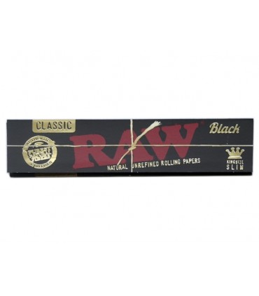 Χαρτάκια RAW BLACK King Size SLIM Classic με 32 φύλλα - 1 Πακετάκι