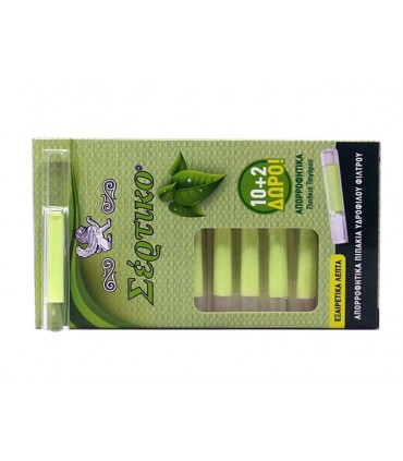 Πιπάκια τσιγάρου ΣΕΡΤΙΚΟ 51135 Extra Slim 5.7mm (10+2) ΠΡΑΣΙΝΟ ΑΠΟΡΡΟΦΗΤΙΚΟ (κουτί με 20 πακετάκια)
