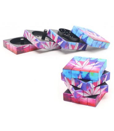 ATOMIC Metal Grinder Cube Leaf II 4 Parts 60mm 0212582 ΚΥΒΟΣ ΤΡΙΦΤΗΣ ΚΑΠΝΟΥ