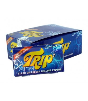 Κουτί με 24 χαρτάκια στριφτού Trip2 μεσαία 1 1/4 διάφανα