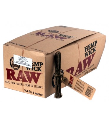 Κουτί με 60 Raw Hemp Wick 1 μέτρο