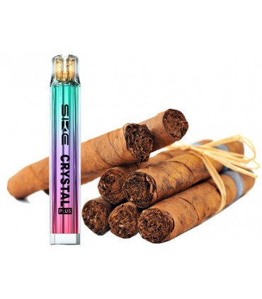 CRYSTAL PLUS COMBO AURORA BLUE DEVICE 2ml CUBAN TOBACCO 20mg νικ. ηλεκτρονικό τσιγάρο επαναφορτιζόμενο με ανταλλακτικό