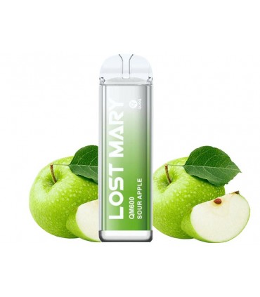Ηλεκτρονικό τσιγάρο μιας χρήσης LOST MARY QM 600 2ml SOUR APPLE 20mg (μήλο)