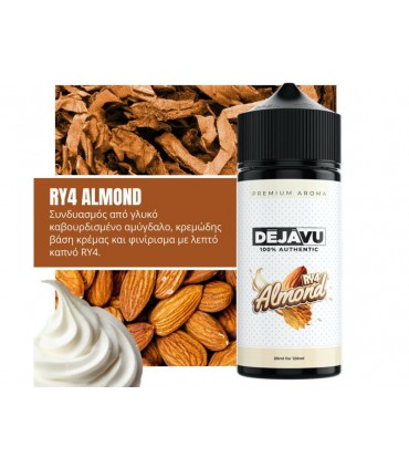 ΝΤΕΖΑΒΟΥ 100% AUTHENTIC Flavour Shot RY4 ALMOND 20ml / 120ml (καπνικό με βανίλια και αμύγδαλο)