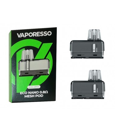 VAPORESSO ECO NANO Cartridge 6ml - with 0.8ohm coil (2 Ανταλλακτικά)