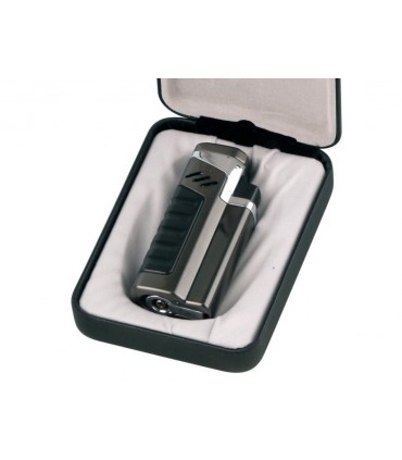 Αναπτήρας με 4 φλόγιστρα SKY 4 Metal flame jet lighter X4 - 99239272 Grey (και με κόφτη για πούρα) - 1 Τεμάχιο