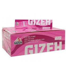 GIZEH PINK KING SIZE SLIM EXTRA FINE GIP224 (ΚΟΥΤΙ 50 ΤΕΜ)