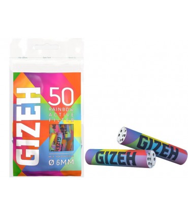 GIZEH RAINBOW ACTIVE FILTERS 6mm 50 ΦΙΛΤΡΑ GIF135
