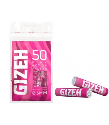 GIZEH PINK ACTIVE FILTERS 6mm 50 ΦΙΛΤΡΑ GIF136