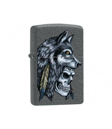 Αναπτήρας ZIPPO 29863 WOLF SKULL FEATHER DESIGN
