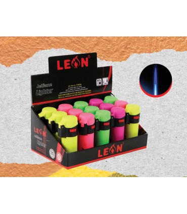 LEON 170836 JETFLAME FLUO ΒΑΡΕΛΑΚΙ αναπτήρας αντιανεμικός (ΚΟΥΤΙ ΤΩΝ 15)