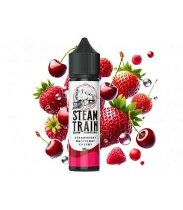 STEAMTRAIN DISPOSABLE EDITION Flavour Shot STRAWBERRY RASPBERRY CHERRY  20ml / 60ml (φράουλα, βατόμουρα και κεράσι)