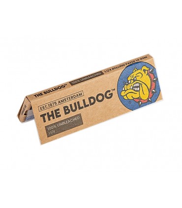 Χαρτάκια THE BULLDOG Brown ακατέργαστα μεσαίο 1&1/4 Hemp - 1 Πακετάκι