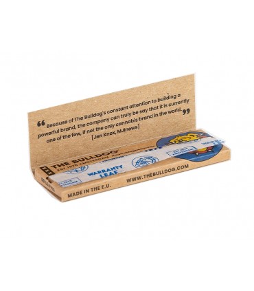 Χαρτάκια THE BULLDOG Brown ακατέργαστα μεσαίο 1&1/4 Hemp - 1 Πακετάκι