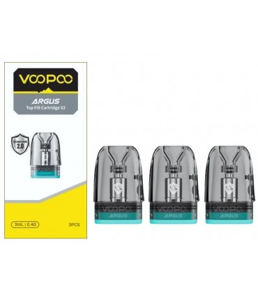 VooPoo ARGUS Top Fill Cartridge V2 Pod 3ml with coil 0.4ohm (3 ανταλλακτικά)