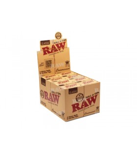 ΚΟΥΤΙ ΜΕ 24 RAW CONNOISSEUR ΡΟΛΟ ΣΤΡΙΦΤΟΥ King Size SLIM 5m με Σπαστές Τζιβάνες