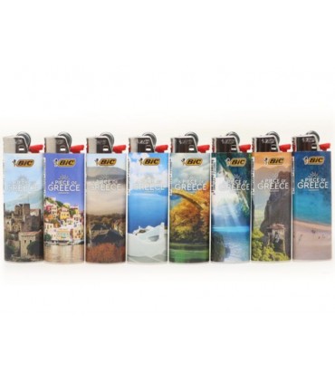 Αναπτήρες Bic Maxi A PIECE OF GREECE J26 ΜΕΓΑΛΟΣ slv (8 τεμάχια)