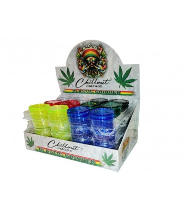 Τρίφτης καπνού CHILLOUT SMOKE PLASTIC GRINDER 42mm 661-2006 (3 parts) κουτί των 48 τεμ